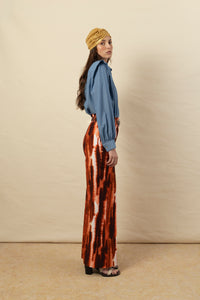 Pantalon Adela denim marron