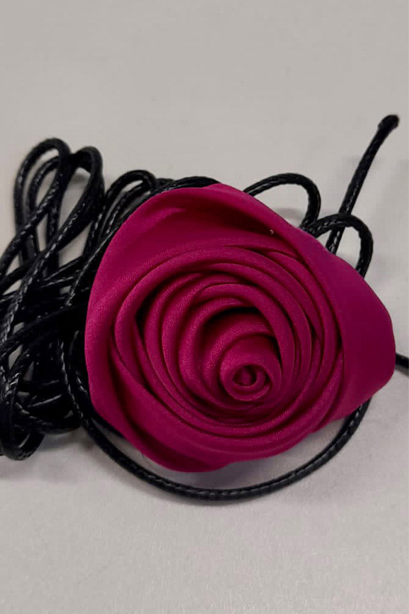 Choker flor burgundy